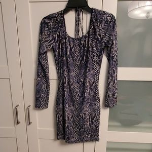 Snake skin pattern dress